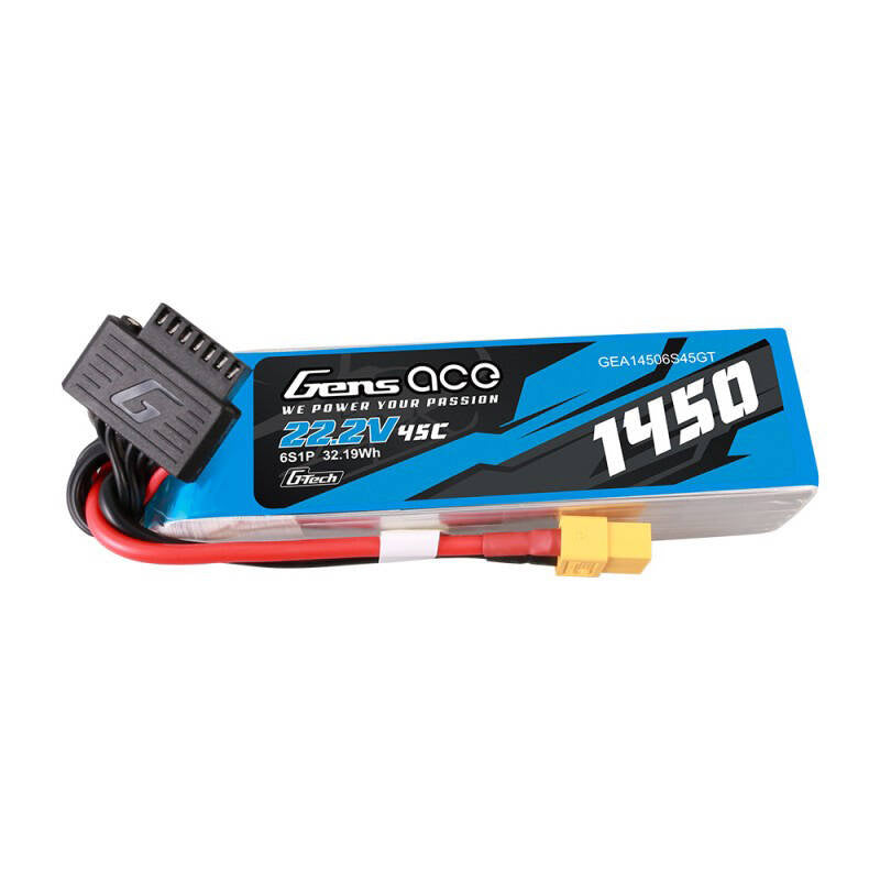 Cumpara acum Gens Ace G-Tech 1450mAh 22.2V 45C 6S1P Lipo Battery Pack cu XT60 Plug de la Mesterul Minune
