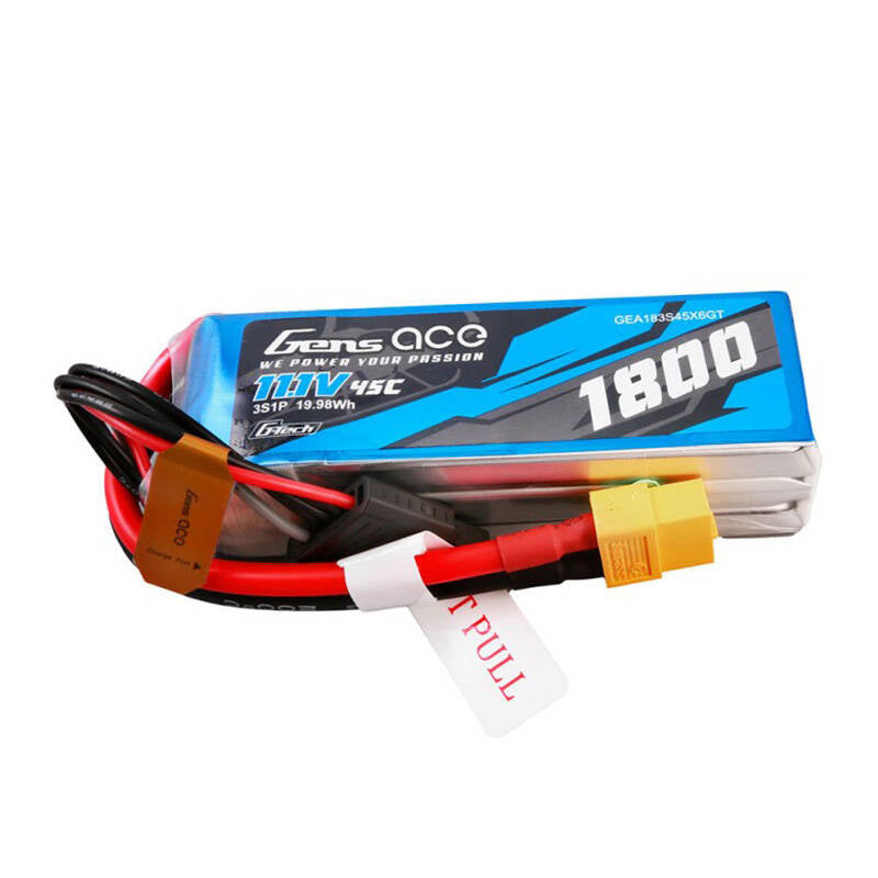 Cumpara acum Gens ace G-Tech 1800mAh 11.1V 45C 3S1P Lipo Battery Pack cu XT60 Plug de la Mesterul Minune