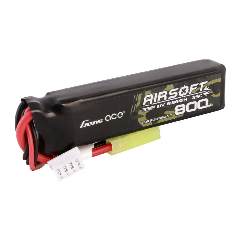 Cumpara acum Gens Ace Lipo 800MAH 11.1V 25C 3S1P Airsoft Gun Lipo baterie cu mini Tamiya Plug de la Mesterul Minune