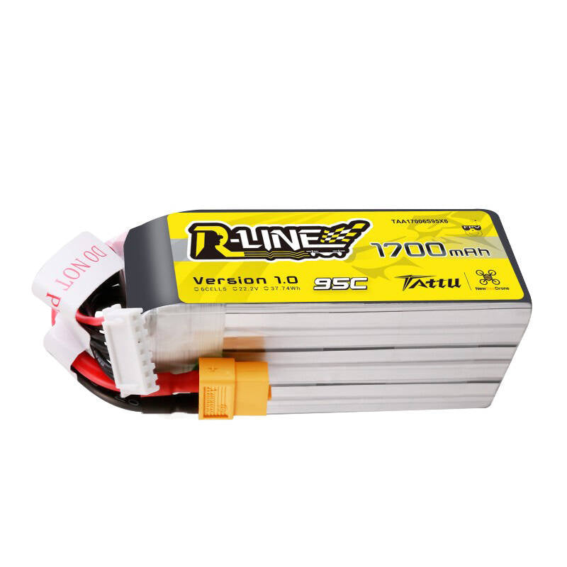 Cumpara acum Tattu R-Line 22.2V 1700mAh 6S 95C Lipo baterie cu XT60 Plug de la Mesterul Minune