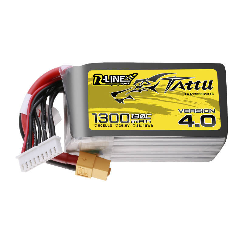 Cumpara acum Tattu R-Line Version 4.0 1300mAh 29.6V 130C 8S1P Lipo Battery Pack cu XT60 Plug de la Mesterul Minune