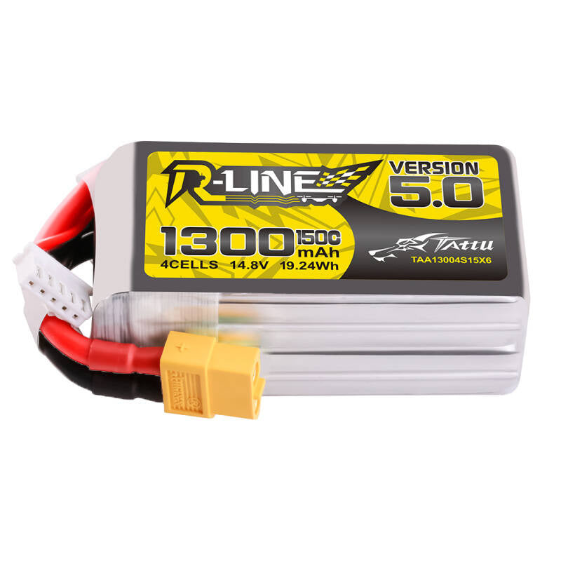 Cumpara acum Tattu R-Line Version 5.0 1300mAh 14.8V 150C 4S1P Lipo Battery Pack cu XT60 Plug de la Mesterul Minune