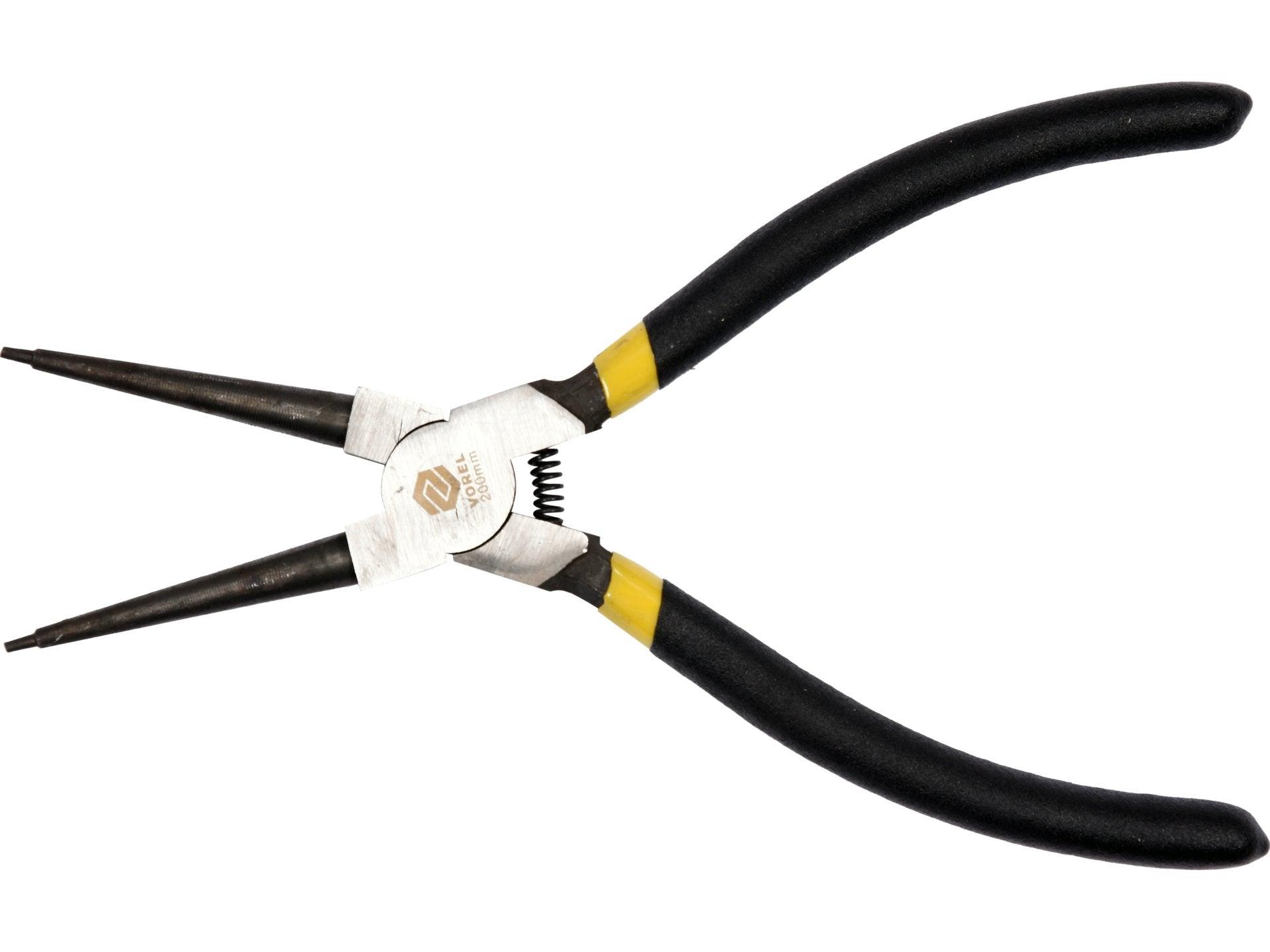 CLEȘTE SEGER PENTRU INELE DE SIGURANȚĂ VÂRF DREPT 200MM VOREL 43062