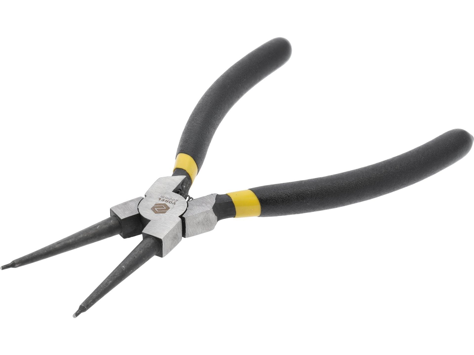 CLEȘTE SEGER PENTRU INELE DE SIGURANȚĂ VÂRF DREPT 200MM VOREL 43062