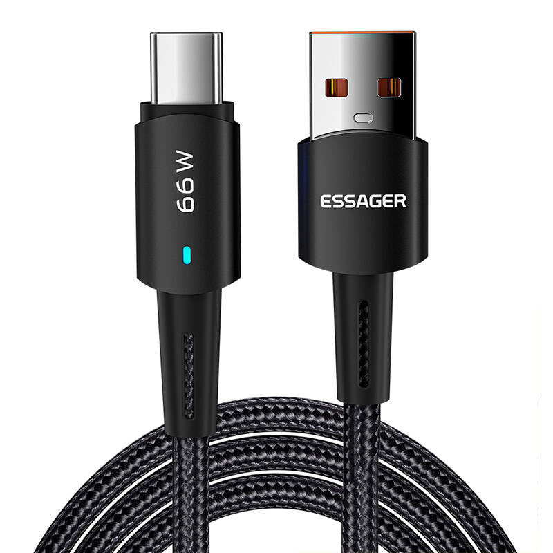 Cumpara acum Cablu USB la USB-C, Essager, EXCT-CGA01, 66W, 2m (negru) de la Mesterul Minune