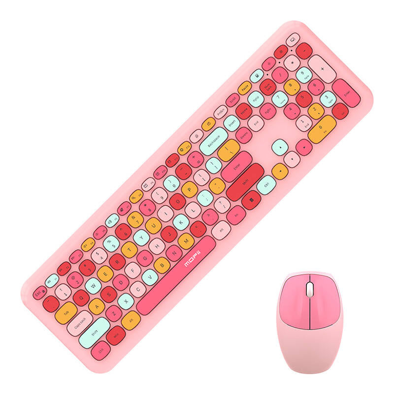 Cumpara acum MOFII Tastatură + Mouse fără fir 666 Roz de la Mesterul Minune