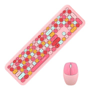 Cumpara acum MOFII Tastatură + Mouse fără fir 666 Roz de la Mesterul Minune