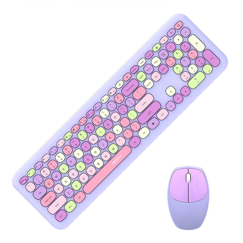 Cumpara acum MOFII Tastatură + Mouse fără fir 666 Purple de la Mesterul Minune