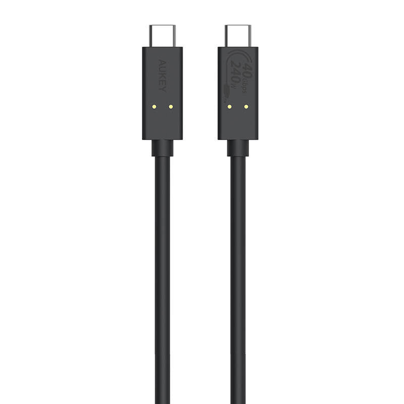 Cumpara acum Cablu USB-C la USB-C Aukey, CB-TCC241, 240W, 0.8m (negru) de la Mesterul Minune