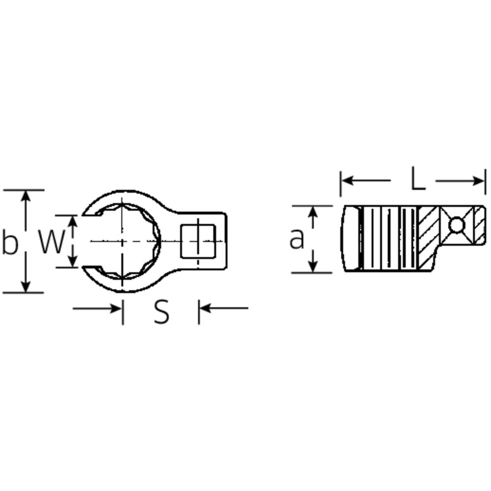 Cap deschis cheie dinamometrica, Stahlwille 440 A 1 9/16, prindere 1/2", deschidere 1 9/16"