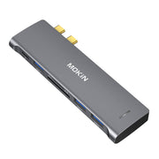 Cumpara acum HUB 6in2 MOKiN USB-C pentru Macbook 3xUSB-A 1xUSB-C 1xSD/MicroSD (argintiu) de la Mesterul Minune