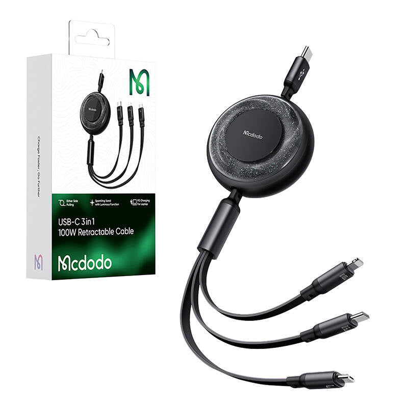 Cumpara acum Cablu 3in1 USB la USB-C / Lightning / Micro USB, Mcdodo CA-5220, 1,2 m (negru) de la Mesterul Minune