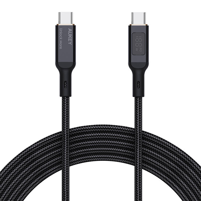 Cumpara acum Cablu USB-C la USB-C Aukey CB-MCC101, 100W, 1m (negru) de la Mesterul Minune