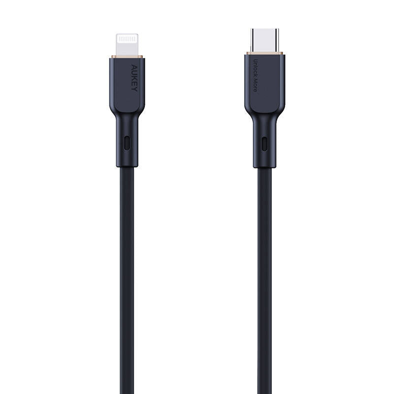 Cumpara acum Cablu USB-C la Lightning Aukey CB-SCL1, 27W, 1m (negru) de la Mesterul Minune