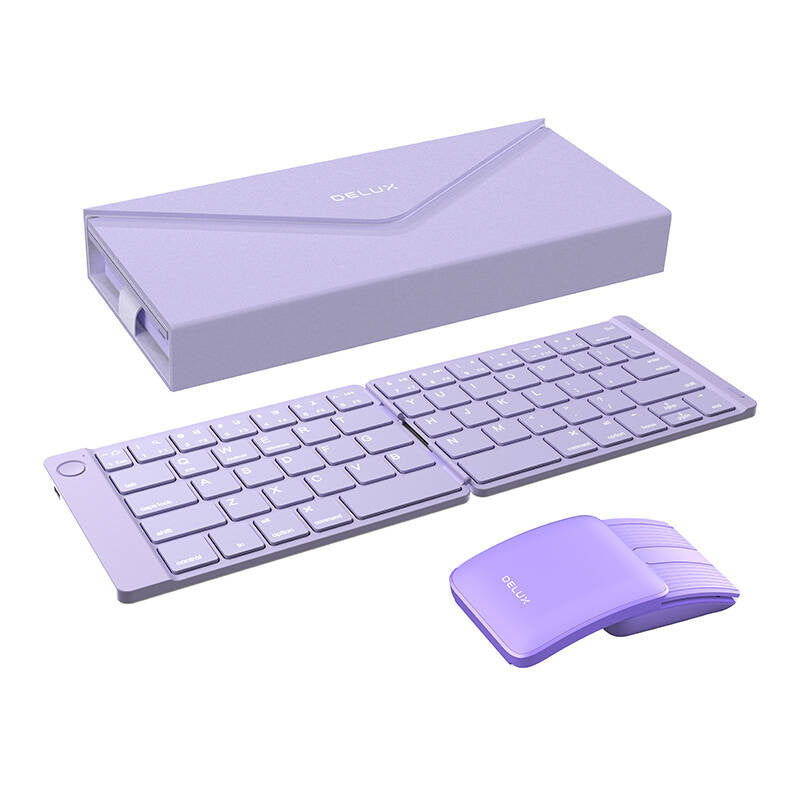 Cumpara acum Set tastatură pliabilă fără fir Delux KF10 și mouse MF10PRO de la Mesterul Minune