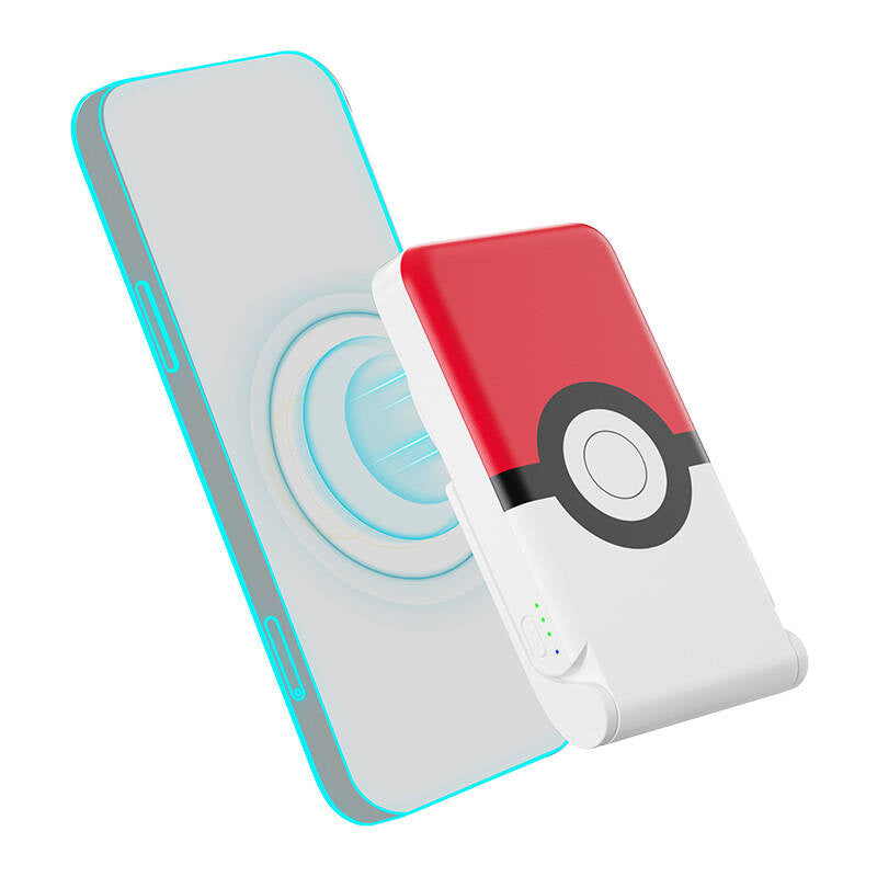 Cumpara acum Powerbank magnetic OTL 5000 mAh, USB-C 15W, Pokemon Pokeball cu suport (roșu-alb) de la Mesterul Minune