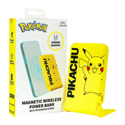 Cumpara acum Powerbank magnetic OTL 5000 mAh, USB-C 15W, Pokemon Pikatchu cu suport (galben) de la Mesterul Minune