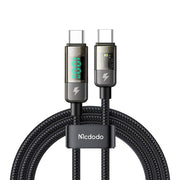 Cumpara acum Mcdodo CA-3610 Cablu USB-C la USB-C, oprire automată, PD 100W, 1,2m (negru) de la Mesterul Minune