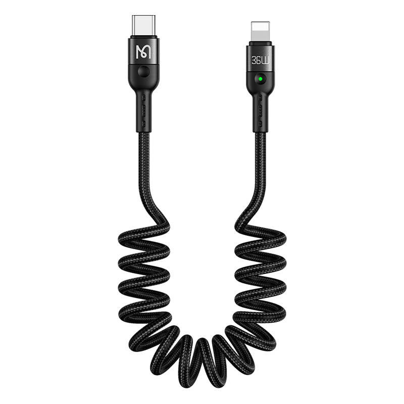 Cumpara acum Mcdodo CA-1960 Cablu cu arc USB-C către Lightning, 36W, 1,8 m (negru) de la Mesterul Minune