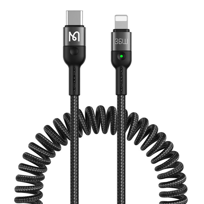 Cumpara acum Mcdodo CA-1960 Cablu cu arc USB-C către Lightning, 36W, 1,8 m (negru) de la Mesterul Minune