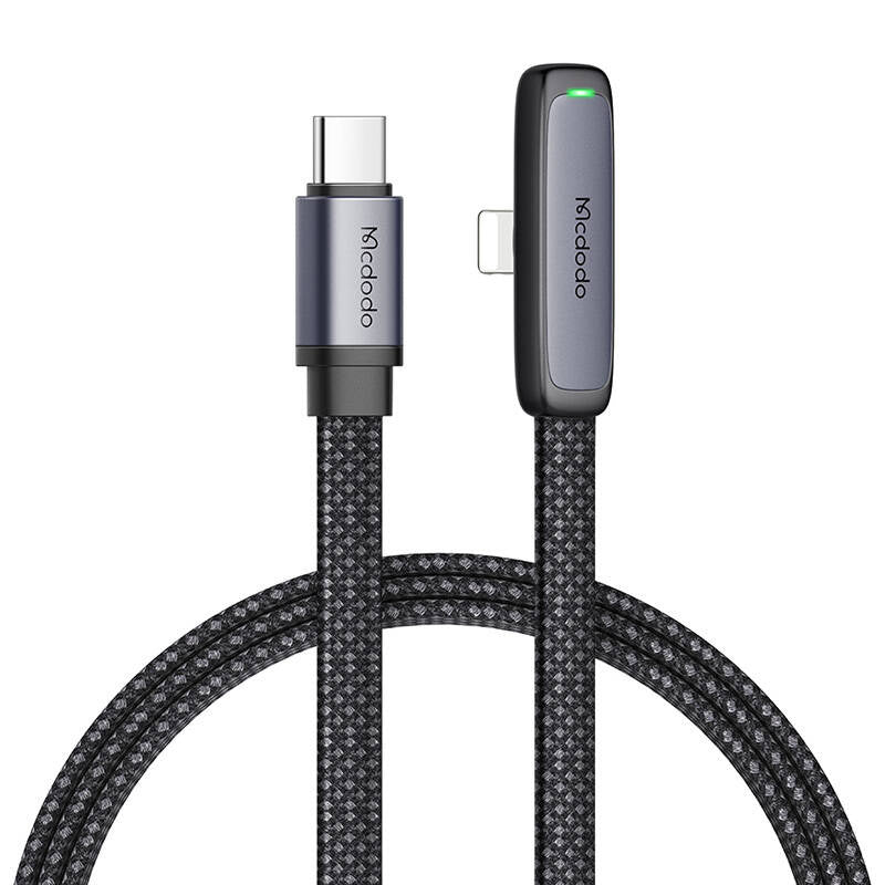 Cumpara acum USB-C la cablu unghiular Lightning Mcdodo CA-3351, 1.8m (negru) de la Mesterul Minune
