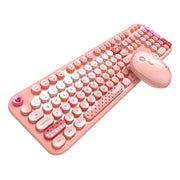 Cumpara acum MOFII Lovely 2.4G Wireless Keyboard + Mouse Set (Roz) de la Mesterul Minune