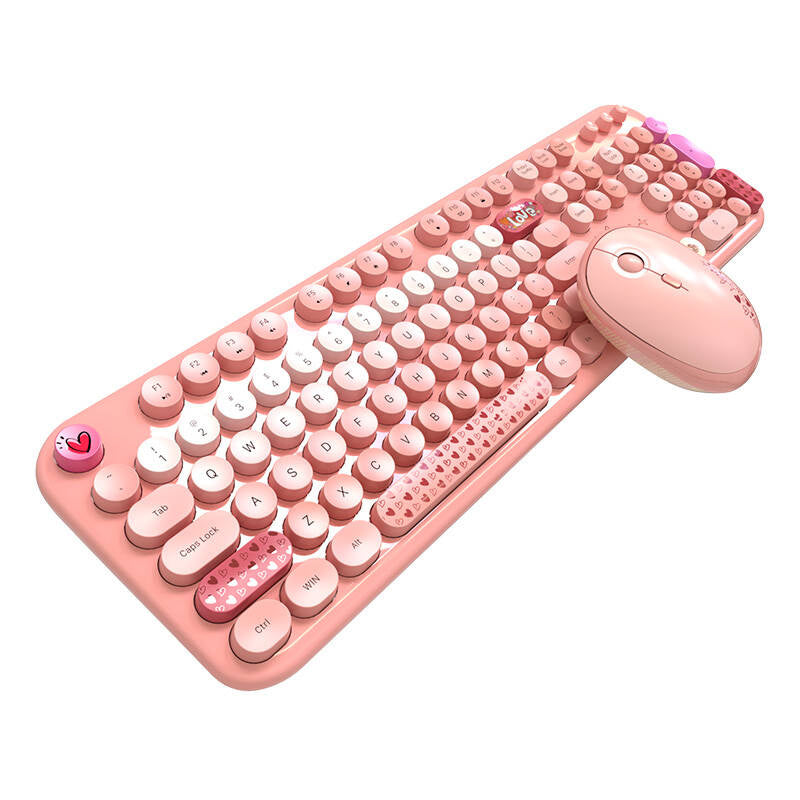 Cumpara acum MOFII Lovely 2.4G Wireless Keyboard + Mouse Set (Roz) de la Mesterul Minune