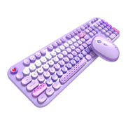 Cumpara acum MOFII Lovely 2.4G Wireless Keyboard + Mouse Set (Violet) de la Mesterul Minune