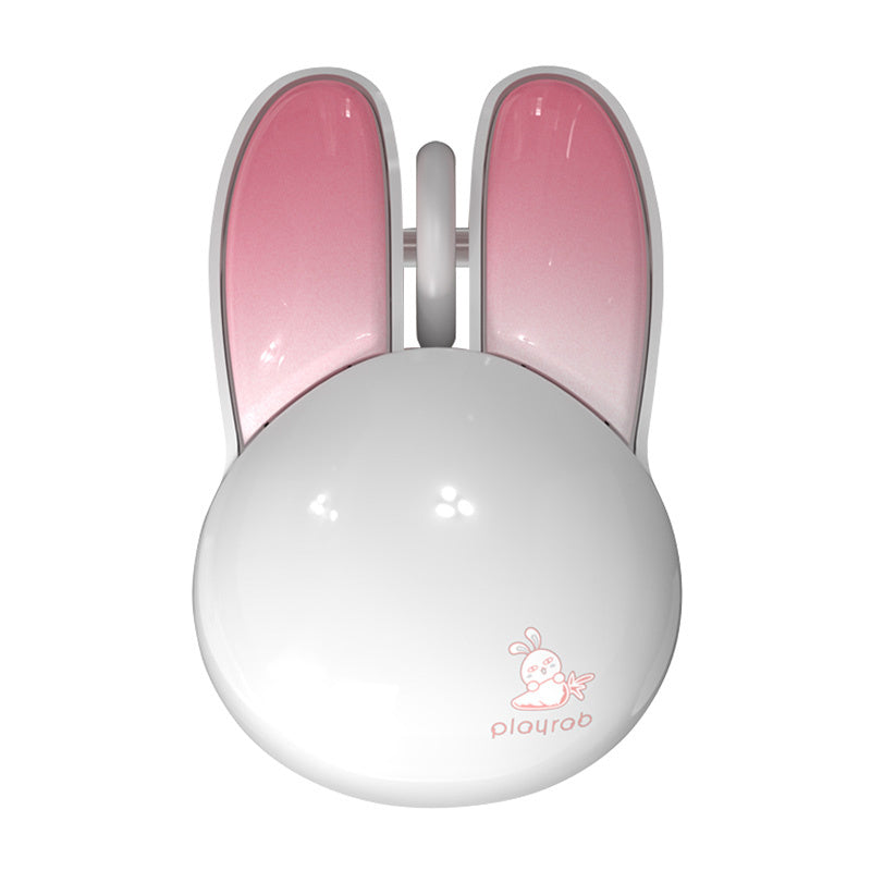 Cumpara acum MOFII Mouse fără fir + Bluetooth Rabbit M6DM lucios (alb-roz) de la Mesterul Minune
