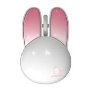 Cumpara acum MOFII Mouse fără fir + Bluetooth Rabbit M6DM lucios (alb-roz) de la Mesterul Minune
