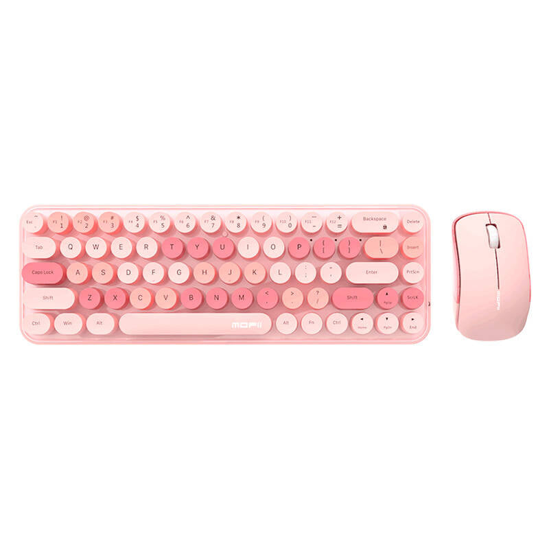Cumpara acum MOFII Tastatură + mouse fără fir iBean Pro New 2.4G (roz) de la Mesterul Minune