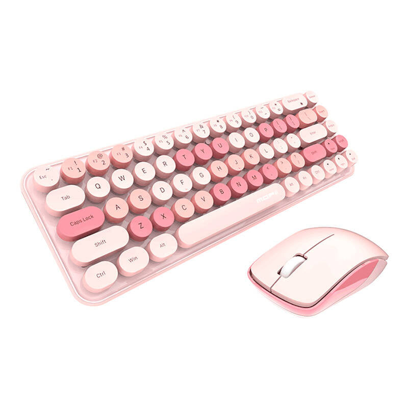 Cumpara acum MOFII Tastatură + mouse fără fir iBean Pro New 2.4G (roz) de la Mesterul Minune