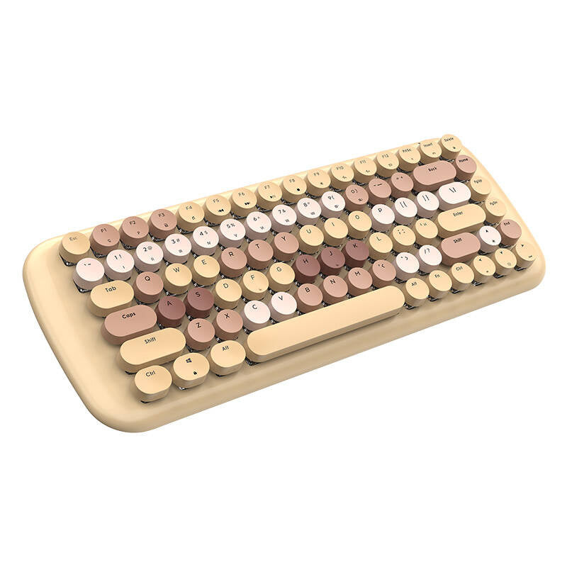 Cumpara acum Tastatura mecanică fără fir MOFII cu Bluetooth ROMI 2.4G (maro) de la Mesterul Minune