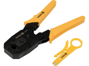 CLEȘTE PENTRU SERTIZAREA MUFELOR RJ45, RJ10, RJ11 VOREL 45504