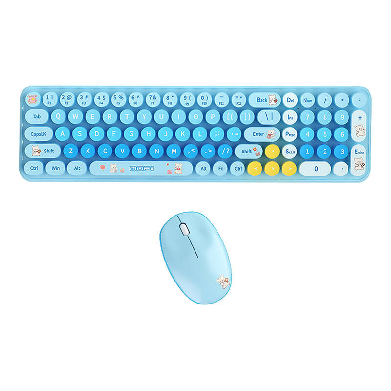 Cumpara acum Set tastatură + mouse fără fir MOFI Baby Bear (albastru) de la Mesterul Minune