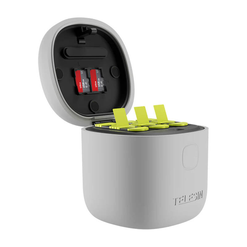 Cumpara acum Telesin Allin box încărcător cu trei canale + 3 baterii pentru GoPro Hero 12 / 11 / 10 / 9 (galben) de la Mesterul Minune