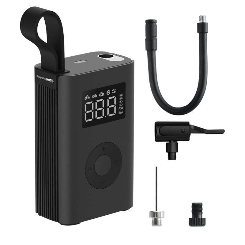 Cumpara acum Compresor portabil, pompă electrică HOTO QWCQA001 (10,3 bar, 150 PSI, 2000mAh) de la Mesterul Minune