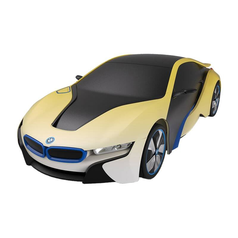 Cumpara acum RASTAR R/C 1:24 BMW i8 mașină controlată de la distanță - sensibilă la UV (alb și galben) de la Mesterul Minune