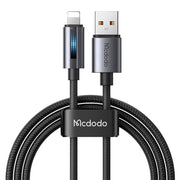 Cumpara acum Mcdodo CA-5660 Cablu USB-A la Lightning cu lumină intermitentă 1,2 m (negru) de la Mesterul Minune