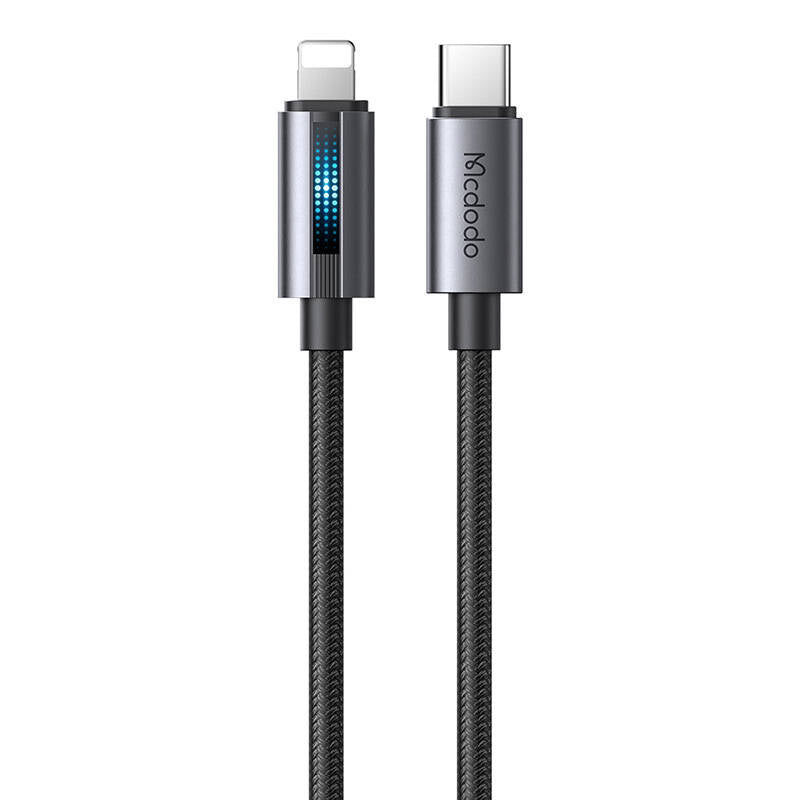 Cumpara acum Mcdodo CA-5710 Cablu USB-C la Lightning cu lumină intermitentă 36W 1,2 m (negru) de la Mesterul Minune