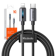 Cumpara acum Mcdodo CA-5710 Cablu USB-C la Lightning cu lumină intermitentă 36W 1,2 m (negru) de la Mesterul Minune