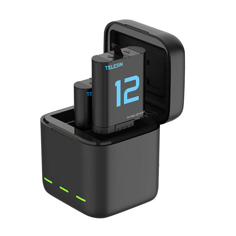 Cumpara acum TELESIN încărcător dublu de baterii pentru GoPro Hero 12/11/10/9 de la Mesterul Minune