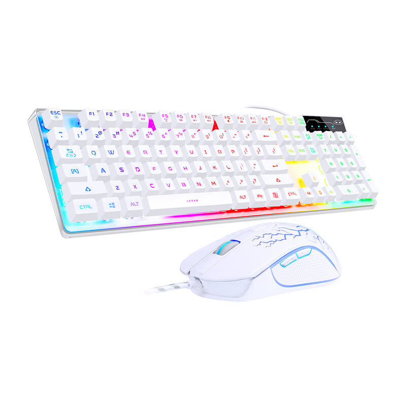 Cumpara acum Set tastatură + mouse cu fir MageGee K1 (alb) de la Mesterul Minune