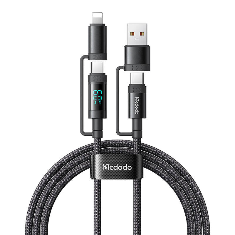 Cumpara acum McDodo 4-in-1 USB-C/A la USB-C/Cablu fulger CA-1990 1.2m (negru) de la Mesterul Minune