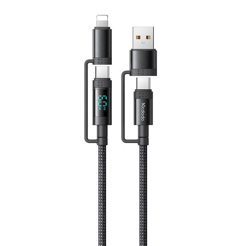 Cumpara acum McDodo 4-in-1 USB-C/A la USB-C/Cablu fulger CA-1990 1.2m (negru) de la Mesterul Minune