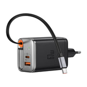 Cumpara acum McDodo CH-3700 67W GaN 2-in-1 USB-C+A încărcător, 65cm cablu USB-C, negru de la Mesterul Minune