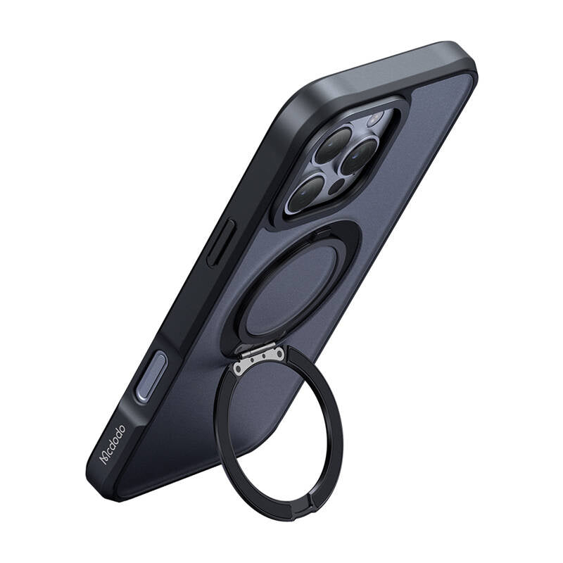 Cumpara acum McDodo PC-4933 Husă MagSafe pentru iPhone 16 Pro Max cu suport (negru) de la Mesterul Minune