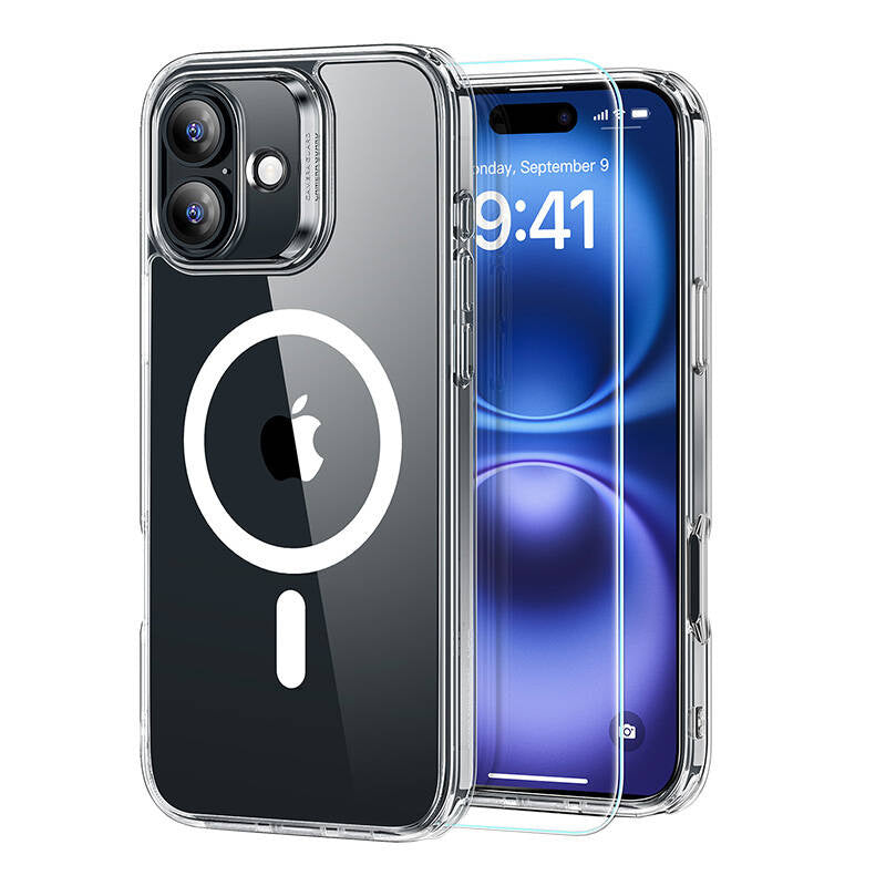 Cumpara acum Husă hibridă (HaloLock) ESR pentru iPhone 16 cu kit de protecție a ecranului (transparent)) de la Mesterul Minune