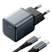 Cumpara acum Încărcător GaN Vention USB-C 20W + cablu USB-C-L 1m (gri) de la Mesterul Minune