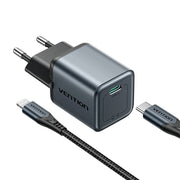 Cumpara acum Încărcător GaN Vention USB-C 20W + cablu USB-C-L 1m (gri) de la Mesterul Minune